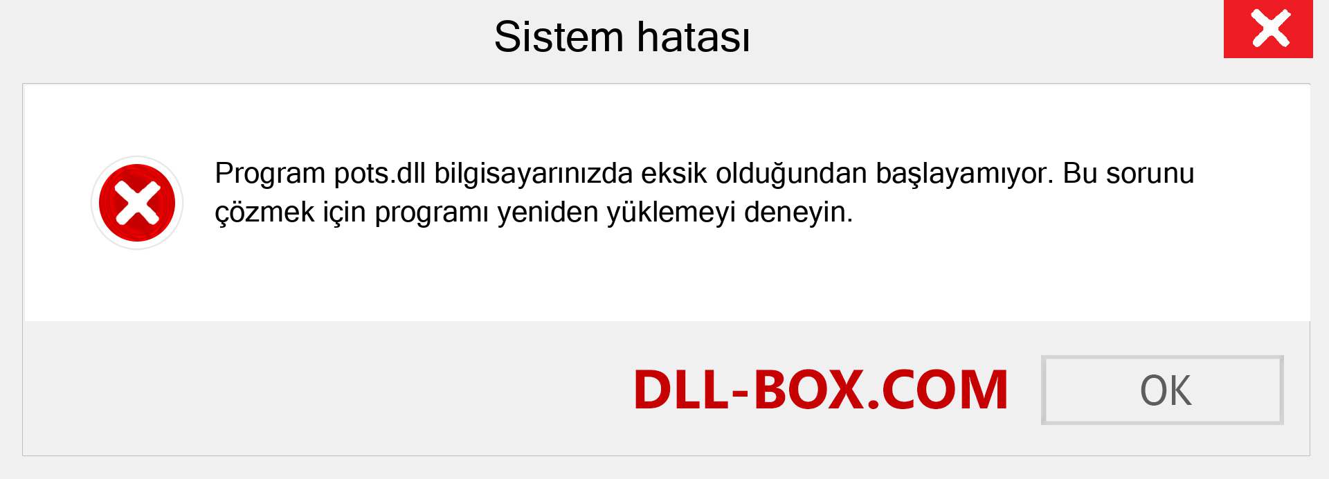 pots.dll dosyası eksik mi? Windows 7, 8, 10 için İndirin - Windows'ta pots dll Eksik Hatasını Düzeltin, fotoğraflar, resimler